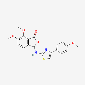 molecular formula C20H18N2O5S B5085153 6,7-dimethoxy-3-{[4-(4-methoxyphenyl)-1,3-thiazol-2-yl]amino}-2-benzofuran-1(3H)-one 