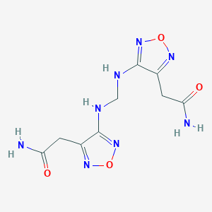 molecular formula C9H12N8O4 B5085172 2,2'-[methylenebis(imino-1,2,5-oxadiazole-4,3-diyl)]diacetamide 