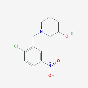 molecular formula C12H15ClN2O3 B5085183 1-(2-chloro-5-nitrobenzyl)-3-piperidinol 
