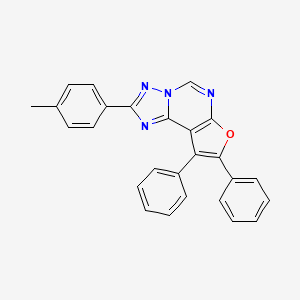 molecular formula C26H18N4O B5085206 2-(4-methylphenyl)-8,9-diphenylfuro[3,2-e][1,2,4]triazolo[1,5-c]pyrimidine 