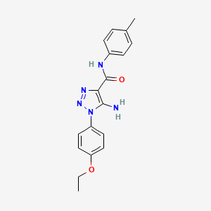 molecular formula C18H19N5O2 B5085232 5-amino-1-(4-ethoxyphenyl)-N-(4-methylphenyl)-1H-1,2,3-triazole-4-carboxamide 