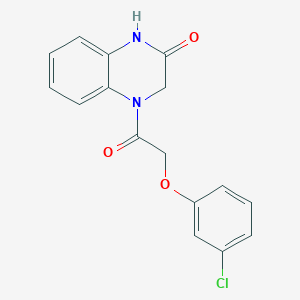 molecular formula C16H13ClN2O3 B5085264 4-[(3-chlorophenoxy)acetyl]-3,4-dihydro-2(1H)-quinoxalinone 