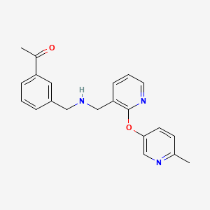 molecular formula C21H21N3O2 B5085273 1-(3-{[({2-[(6-methyl-3-pyridinyl)oxy]-3-pyridinyl}methyl)amino]methyl}phenyl)ethanone 