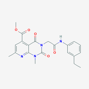 molecular formula C21H22N4O5 B5085278 methyl 3-{2-[(3-ethylphenyl)amino]-2-oxoethyl}-1,7-dimethyl-2,4-dioxo-1,2,3,4-tetrahydropyrido[2,3-d]pyrimidine-5-carboxylate 