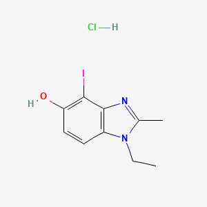 1-ethyl-4-iodo-2-methyl-1H-benzimidazol-5-ol hydrochloride