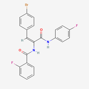 molecular formula C22H15BrF2N2O2 B5085296 N-(2-(4-bromophenyl)-1-{[(4-fluorophenyl)amino]carbonyl}vinyl)-2-fluorobenzamide 