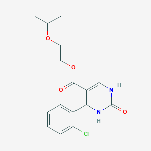 molecular formula C17H21ClN2O4 B5085305 2-isopropoxyethyl 4-(2-chlorophenyl)-6-methyl-2-oxo-1,2,3,4-tetrahydro-5-pyrimidinecarboxylate 