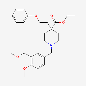 molecular formula C26H35NO5 B5085322 ethyl 1-[4-methoxy-3-(methoxymethyl)benzyl]-4-(2-phenoxyethyl)-4-piperidinecarboxylate 