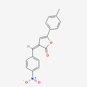 molecular formula C18H13NO4 B5085352 5-(4-methylphenyl)-3-(4-nitrobenzylidene)-2(3H)-furanone 