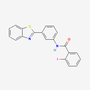 molecular formula C20H13IN2OS B5085359 N-[3-(1,3-benzothiazol-2-yl)phenyl]-2-iodobenzamide 