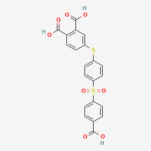 molecular formula C21H14O8S2 B5085386 4-({4-[(4-carboxyphenyl)sulfonyl]phenyl}thio)phthalic acid 