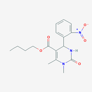 molecular formula C17H21N3O5 B5085393 butyl 1,6-dimethyl-4-(2-nitrophenyl)-2-oxo-1,2,3,4-tetrahydro-5-pyrimidinecarboxylate 