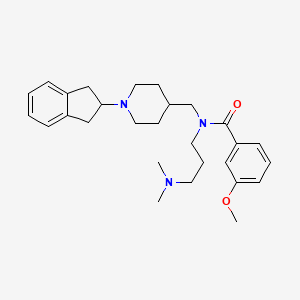 N-{[1-(2,3-dihydro-1H-inden-2-yl)-4-piperidinyl]methyl}-N-[3-(dimethylamino)propyl]-3-methoxybenzamide