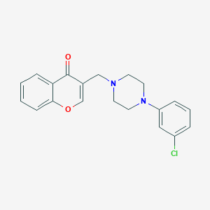 molecular formula C20H19ClN2O2 B5085412 3-{[4-(3-chlorophenyl)-1-piperazinyl]methyl}-4H-chromen-4-one 