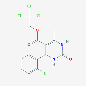 molecular formula C14H12Cl4N2O3 B5085433 2,2,2-trichloroethyl 4-(2-chlorophenyl)-6-methyl-2-oxo-1,2,3,4-tetrahydro-5-pyrimidinecarboxylate 