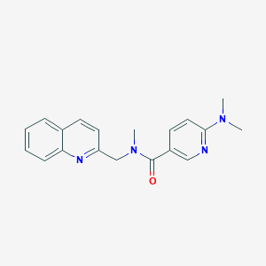 molecular formula C19H20N4O B5085437 6-(dimethylamino)-N-methyl-N-(2-quinolinylmethyl)nicotinamide 