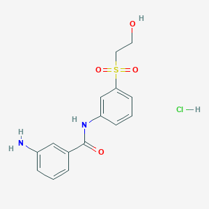 molecular formula C15H17ClN2O4S B5085448 3-amino-N-{3-[(2-hydroxyethyl)sulfonyl]phenyl}benzamide hydrochloride 