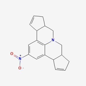 2-nitro-3b,6,6a,7,9,9a,10,12a-octahydrocyclopenta[c]cyclopenta[4,5]pyrido[3,2,1-ij]quinoline