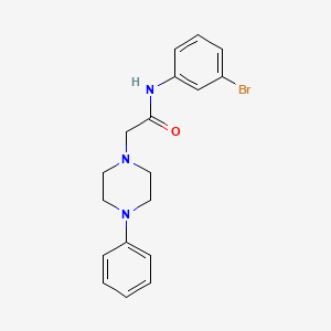 molecular formula C18H20BrN3O B5085459 N-(3-bromophenyl)-2-(4-phenyl-1-piperazinyl)acetamide 