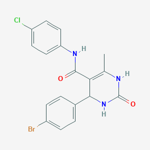 4-(4-bromophenyl)-N-(4-chlorophenyl)-6-methyl-2-oxo-1,2,3,4-tetrahydro-5-pyrimidinecarboxamide