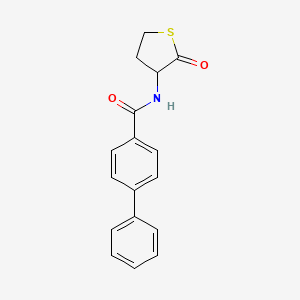 molecular formula C17H15NO2S B5085512 N-(2-oxotetrahydro-3-thienyl)-4-biphenylcarboxamide 