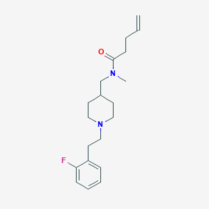 molecular formula C20H29FN2O B5085525 N-({1-[2-(2-fluorophenyl)ethyl]-4-piperidinyl}methyl)-N-methyl-4-pentenamide 