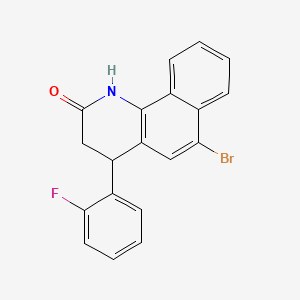 molecular formula C19H13BrFNO B5085552 6-bromo-4-(2-fluorophenyl)-3,4-dihydrobenzo[h]quinolin-2(1H)-one 