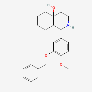 molecular formula C23H29NO3 B5085557 1-[3-(benzyloxy)-4-methoxyphenyl]octahydro-4a(2H)-isoquinolinol 