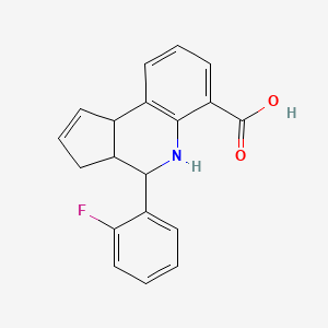 4-(2-FLUOROPHENYL)-3H,3AH,4H,5H,9BH-CYCLOPENTA[C]QUINOLINE-6-CARBOXYLIC ACID