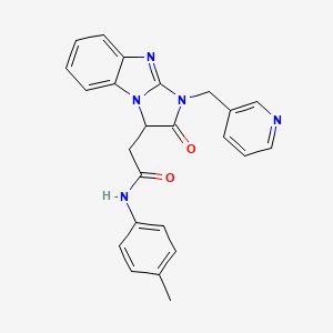 molecular formula C24H21N5O2 B5085574 N-(4-methylphenyl)-2-[2-oxo-1-(3-pyridinylmethyl)-2,3-dihydro-1H-imidazo[1,2-a]benzimidazol-3-yl]acetamide 