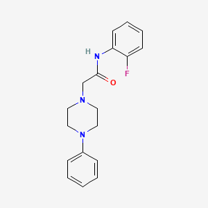 molecular formula C18H20FN3O B5085580 N-(2-fluorophenyl)-2-(4-phenyl-1-piperazinyl)acetamide 