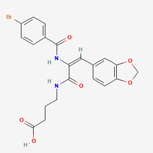 4-({3-(1,3-benzodioxol-5-yl)-2-[(4-bromobenzoyl)amino]acryloyl}amino)butanoic acid