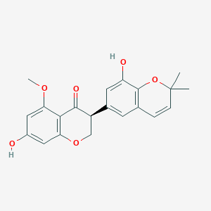 B050856 (S)-5-Methoxy-2,3-dihydro-3α-(8-hydroxy-2,2-dimethyl-2H-1-benzopyran-6-yl)-7-hydroxy-4H-1-benzopyran CAS No. 116709-69-4