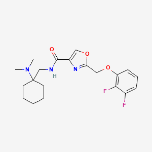molecular formula C20H25F2N3O3 B5085604 2-[(2,3-difluorophenoxy)methyl]-N-{[1-(dimethylamino)cyclohexyl]methyl}-1,3-oxazole-4-carboxamide 