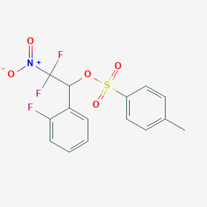 molecular formula C15H12F3NO5S B5085620 2,2-difluoro-1-(2-fluorophenyl)-2-nitroethyl 4-methylbenzenesulfonate 