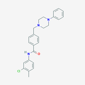 N-(3-chloro-4-methylphenyl)-4-[(4-phenyl-1-piperazinyl)methyl]benzamide