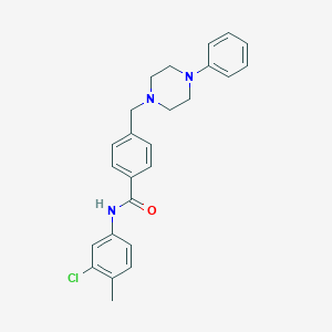 N-(3-chloro-4-methylphenyl)-4-[(4-phenylpiperazin-1-yl)methyl]benzamide