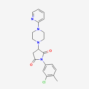 1-(3-chloro-4-methylphenyl)-3-[4-(2-pyridinyl)-1-piperazinyl]-2,5-pyrrolidinedione