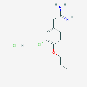 molecular formula C12H18Cl2N2O B5085666 2-(4-butoxy-3-chlorophenyl)ethanimidamide hydrochloride 