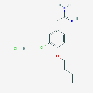 2-(4-butoxy-3-chlorophenyl)ethanimidamide;hydrochloride