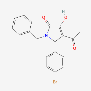 molecular formula C19H16BrNO3 B5085671 4-acetyl-1-benzyl-5-(4-bromophenyl)-3-hydroxy-1,5-dihydro-2H-pyrrol-2-one 