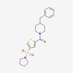 molecular formula C21H26N2O3S2 B5085683 4-benzyl-1-{[4-(1-pyrrolidinylsulfonyl)-2-thienyl]carbonyl}piperidine 