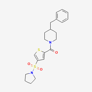 (4-Benzylpiperidin-1-yl)-(4-pyrrolidin-1-ylsulfonylthiophen-2-yl)methanone