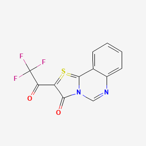 2-(trifluoroacetyl)[1,3]thiazolo[3,2-c]quinazolin-4-ium-3-olate