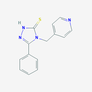 molecular formula C14H12N4S B508570 5-phenyl-4-(4-pyridinylmethyl)-4H-1,2,4-triazol-3-yl hydrosulfide CAS No. 947865-99-8