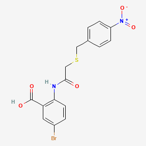 molecular formula C16H13BrN2O5S B5085700 5-bromo-2-({[(4-nitrobenzyl)thio]acetyl}amino)benzoic acid 