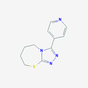 molecular formula C11H12N4S B508572 3-(4-Pyridinyl)-5,6,7,8-tetrahydro[1,2,4]triazolo[3,4-b][1,3]thiazepine CAS No. 947866-02-6