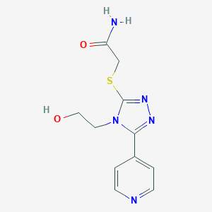 molecular formula C11H13N5O2S B508575 2-{[4-(2-hydroxyethyl)-5-(4-pyridinyl)-4H-1,2,4-triazol-3-yl]sulfanyl}acetamide CAS No. 929830-26-2