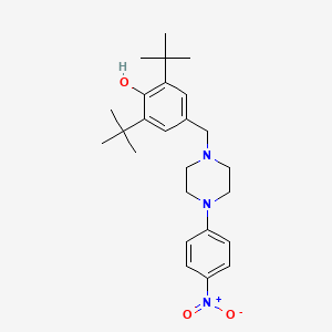molecular formula C25H35N3O3 B5085785 2,6-di-tert-butyl-4-{[4-(4-nitrophenyl)-1-piperazinyl]methyl}phenol 