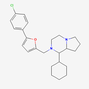 molecular formula C24H31ClN2O B5085787 2-{[5-(4-chlorophenyl)-2-furyl]methyl}-1-cyclohexyloctahydropyrrolo[1,2-a]pyrazine 